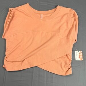 FP Movement Free People Petal Mauve L/C Wrap Crop Top XL OB1891907 NEW